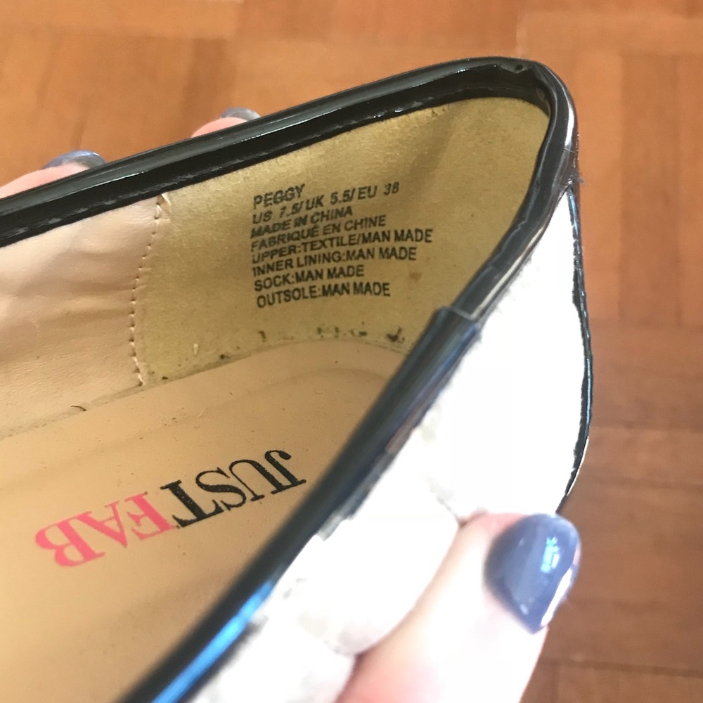 Black and Cream Flats